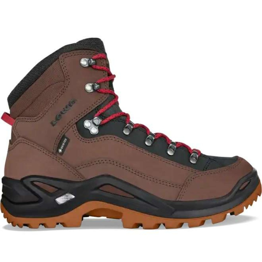 Lowa Outdoor * | Renegade Gtx Mid Mountaineering Shoes Mahagony/Red Lowa Outlet