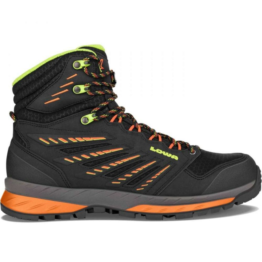 Lowa Outdoor * | Trek Evo Gtx Mid Trekking Shoes Black/Flame Lowa Special Offer