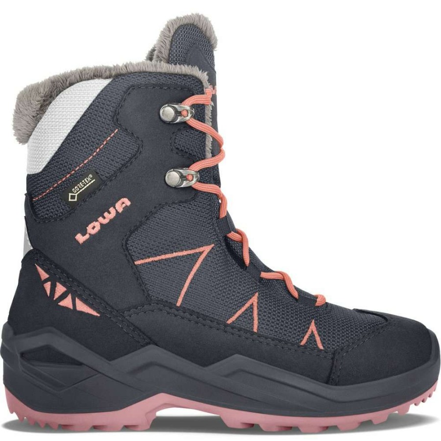 Lowa Outdoor * | Jonas Gtx Mid Kids Shoe (Size 25-35) Navy/Coral Lowa Special Offer