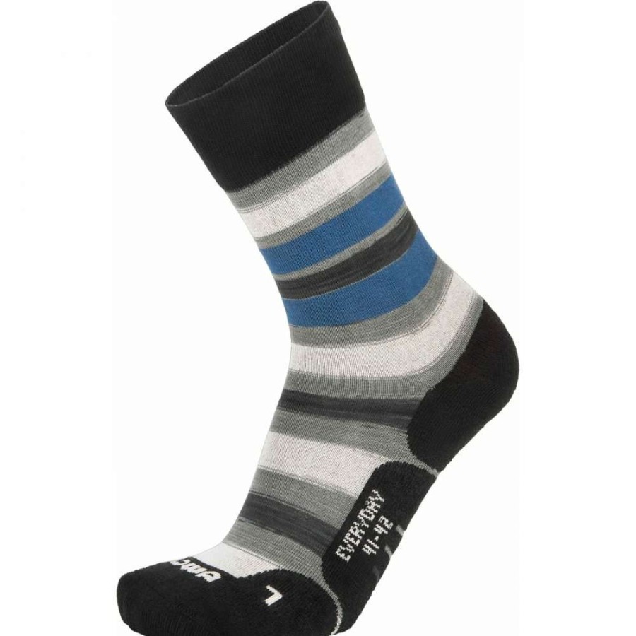 Lowa Outdoor * | Everyday Socks Grey/Blue Striped Lowa Sale