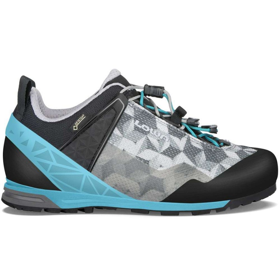 Lowa Outdoor * | Approach Pro Gtx Lo Ws Shoe Graphite/Turquoise Lowa Discount