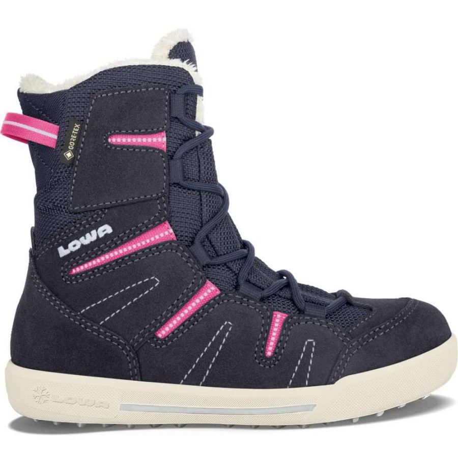 Lowa Outdoor * | Lucy Gtx Kids Winter Boots (Size 25-35) Navy/Fuchsia Lowa Discount