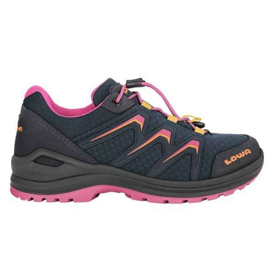 Lowa Outdoor * | Maddox Gtx Lo Junior Kids Shoes Navy/Fuchsia (Size 36-39) Lowa Prefential Price