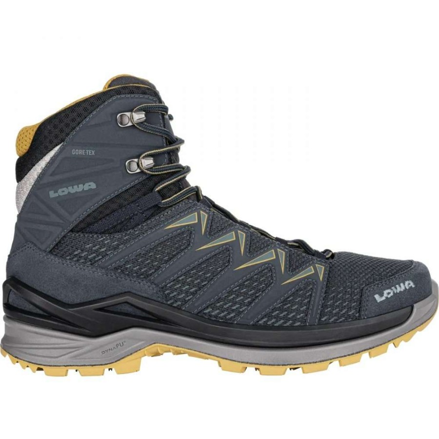 Lowa Outdoor * | Innox Pro Gtx Mid Shoes Steel Blue/Mustard Lowa Cheap