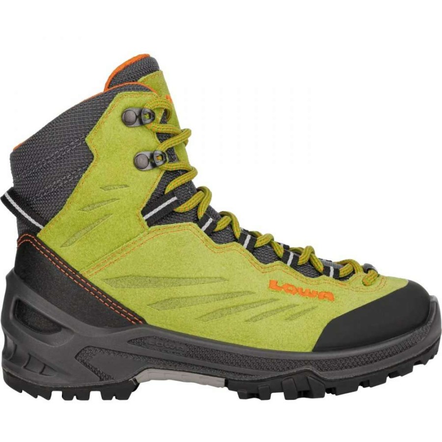 Lowa Outdoor * | Cadin Gtx Mid Junior Kids Shoes Lime/Flame (Size 36-40) Lowa Bargain Sale