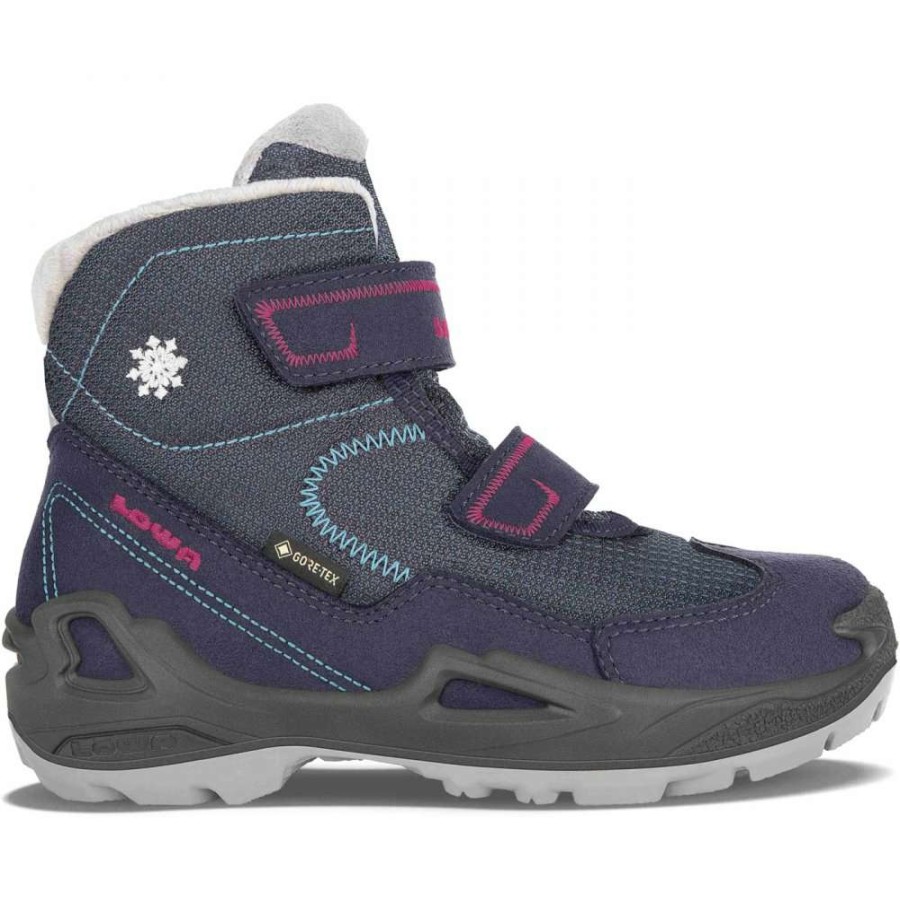 Lowa Outdoor * | Milo Gtx Mid Junior Kids Shoe Navy/Magenta (Size 27-35) Lowa Discount Online