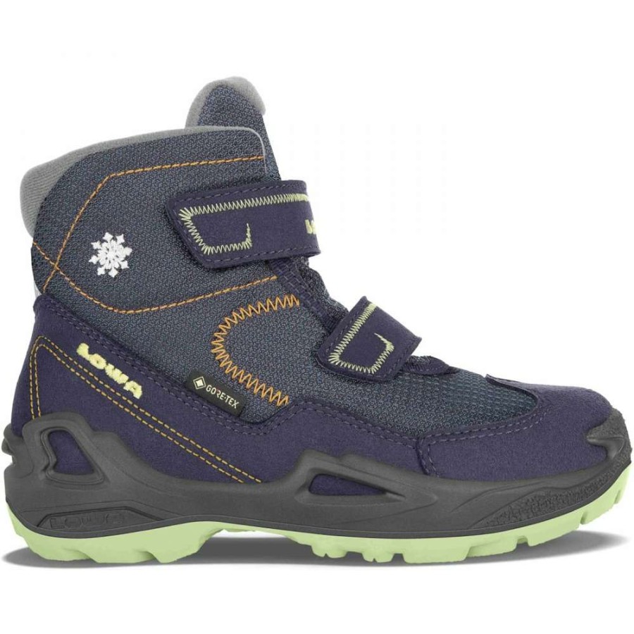 Lowa Outdoor * | Milo Gtx Mid Junior Kids Shoe Navy (Size 27-35) Lowa Half Off