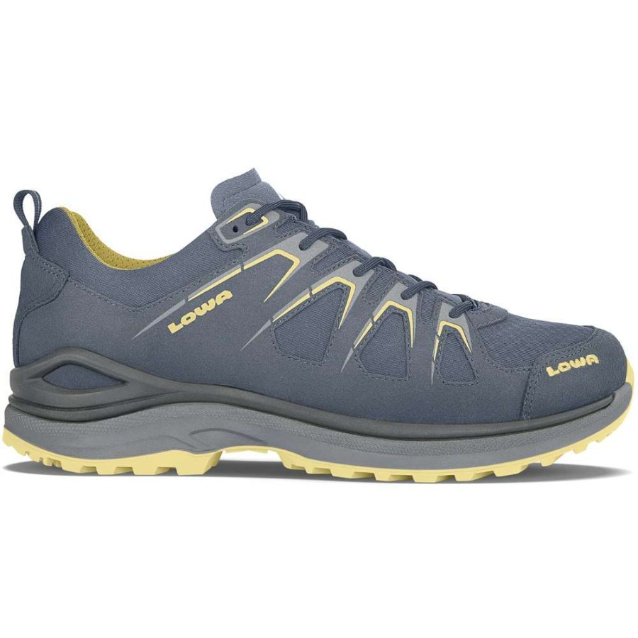 Lowa Running * | Innox Evo Gtx Lo Shoes Steel Blue/Mustard Lowa Sale